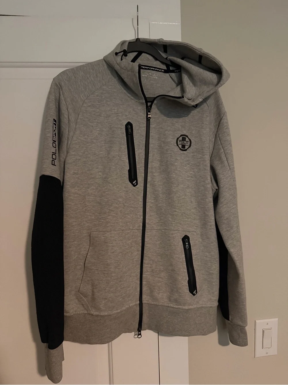 Polo Sport Ralph Lauren Performance Men's Sz L Full Zip Activewear Jacket Grey